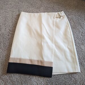 White House Black Market Skirt, Business casual, white black and tan, women's 4